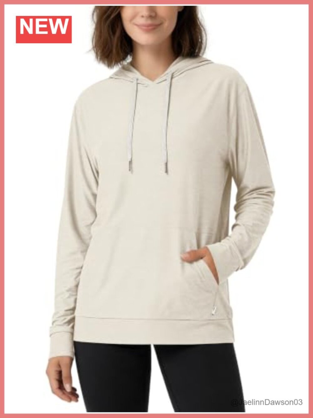 Women's Oversized Hoodie UPF 50+ Long Sleeve Pullover with Kangaroo Pocket